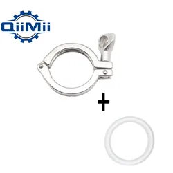 Heavy Duty  Clamp SS304 Sanitary Clamp Stainless Steel single Pin Clamp with Silicon gaskeTri Clover Fittings for home Brewing