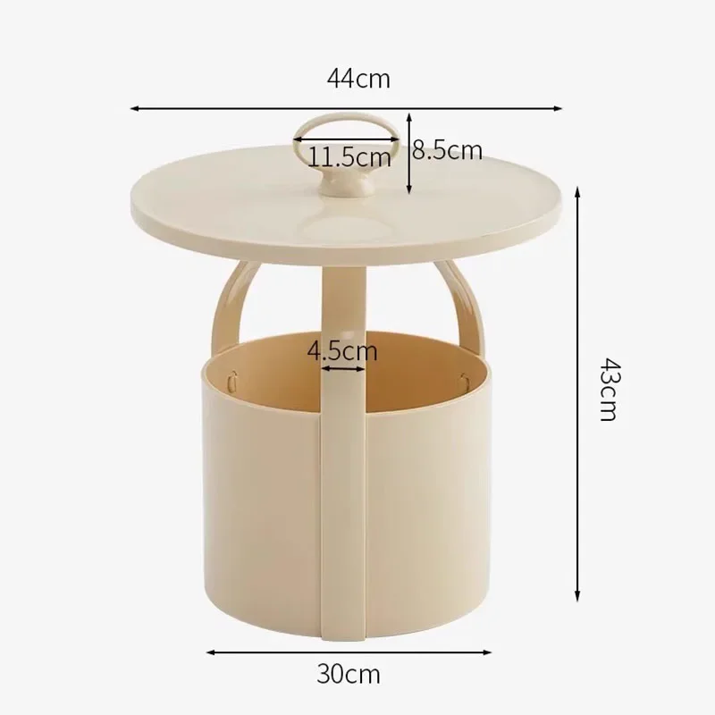 Cream Style Plastic Sofa Tables Storage Modern Storage Living Room Sofa Tables Sedentary Nordic Home Furniture Meja Sofa LLST