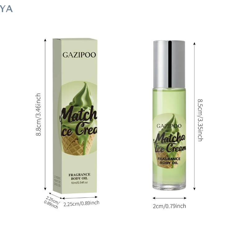 

[Y]Matcha Ice Cream Roll-On Fragrance Oil Long Lasting Women'S Fragrance Body Oil Portable Mini Fragrance For Daily Use