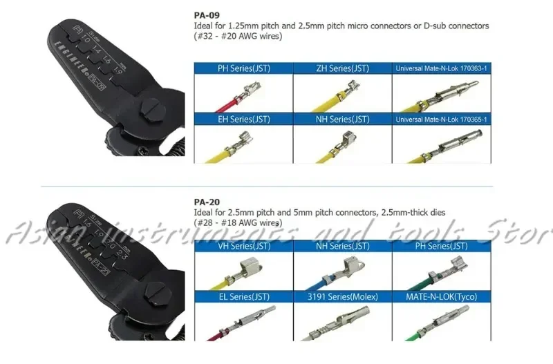 Original Japan Engineer Connector Crimping Pliers PA-20 PA-09 PA-21 PA-24