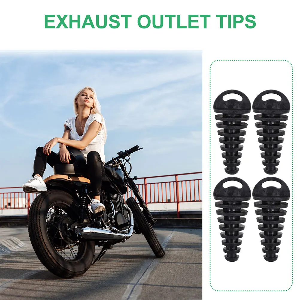 

8pcs Motorcycle Exhaust Plug Waterproof For Tailpipe Protection Easy Installation Air-Bleeder Stopper Wash