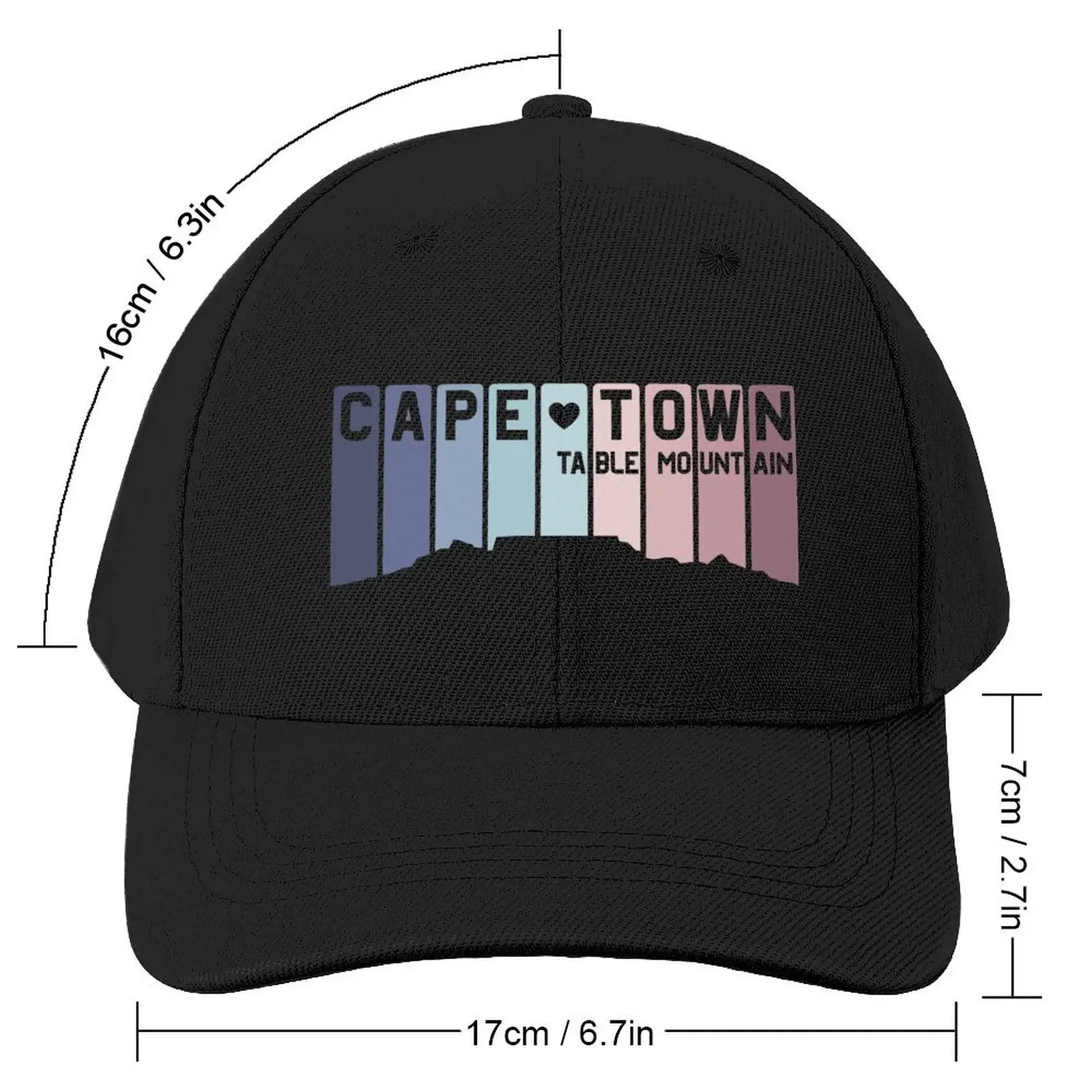 Cape Town Table Mountain Table Mountain Cape Town South Africa Baseball Cap Hat Luxury Brand Sunhat foam party Hat Woman Men's