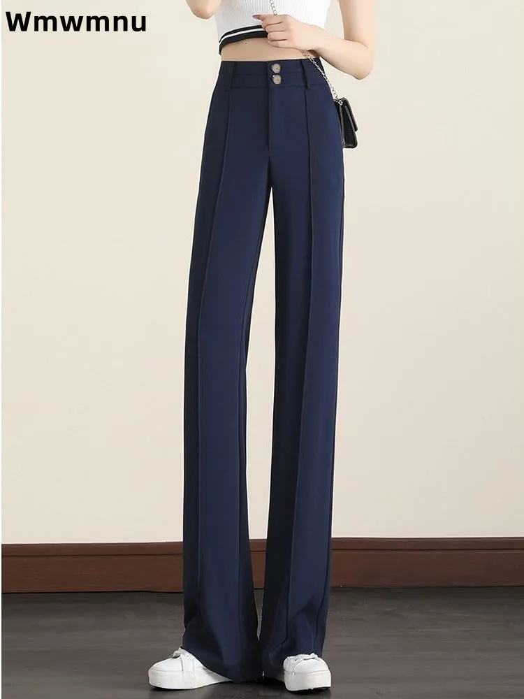 

High Waisted Straight Baggy Pants Women's Causal Spring Summer Classic Fashion Pantalones Wide Leg Elegant Formal New Broeken
