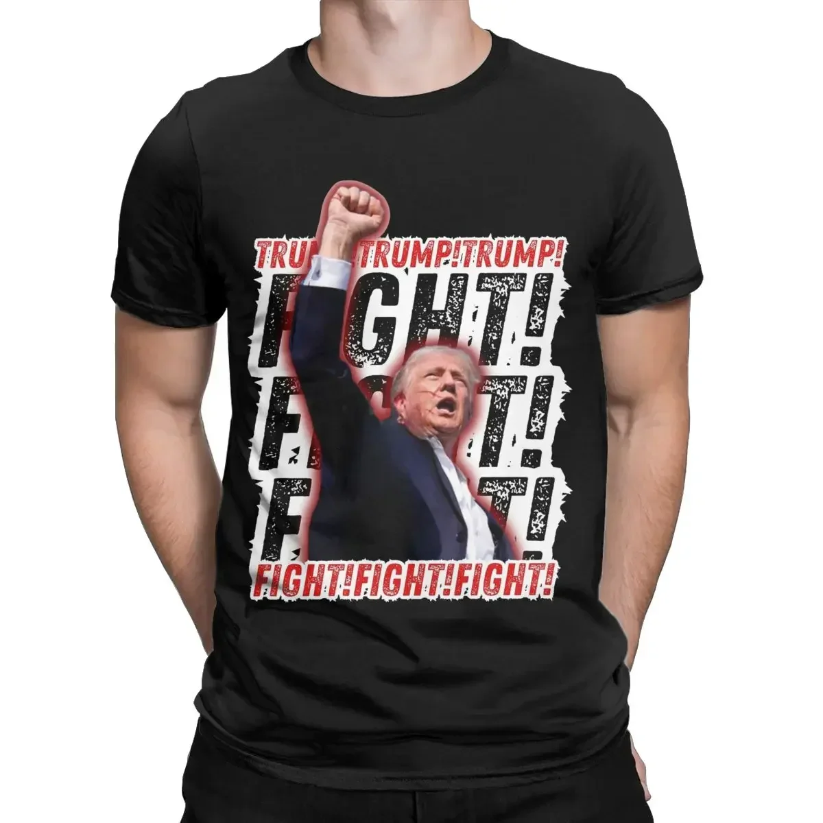 T-shirt en coton Trump Shot pour hommes et femmes, T-shirt, President Corp, Shooting at Trump Rally Clothes, New Arrival, 2024