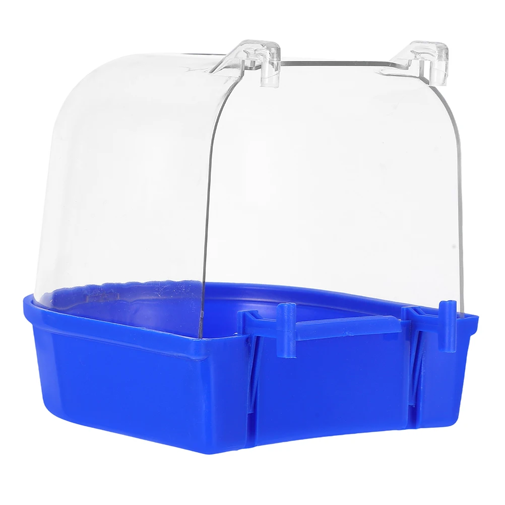 

Parrot Bath Tub Bird Bathtub Cage Bathing Sturdy Plastic Easy Clean Splashproof Suitable Budgerigars Lovebirds Cockatiels Pet