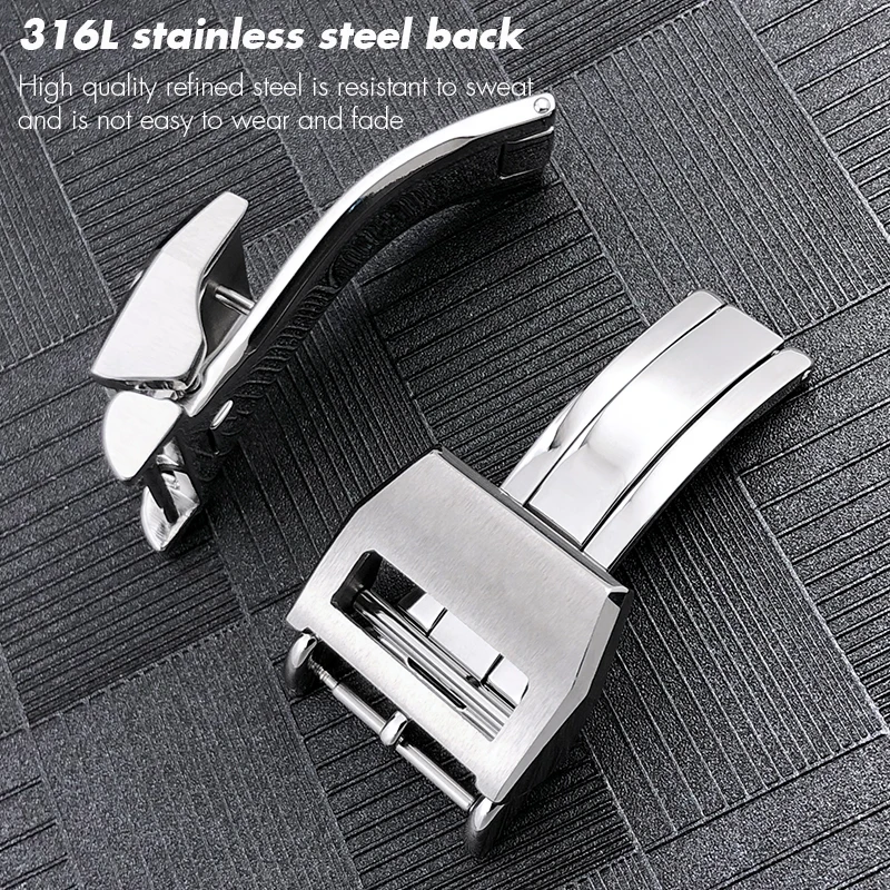 18mm Stainless Steel Folding Buckle for IWC Big Piolot Watches for Schaffhausen Thickened Foldover Clasp Watch Accessories