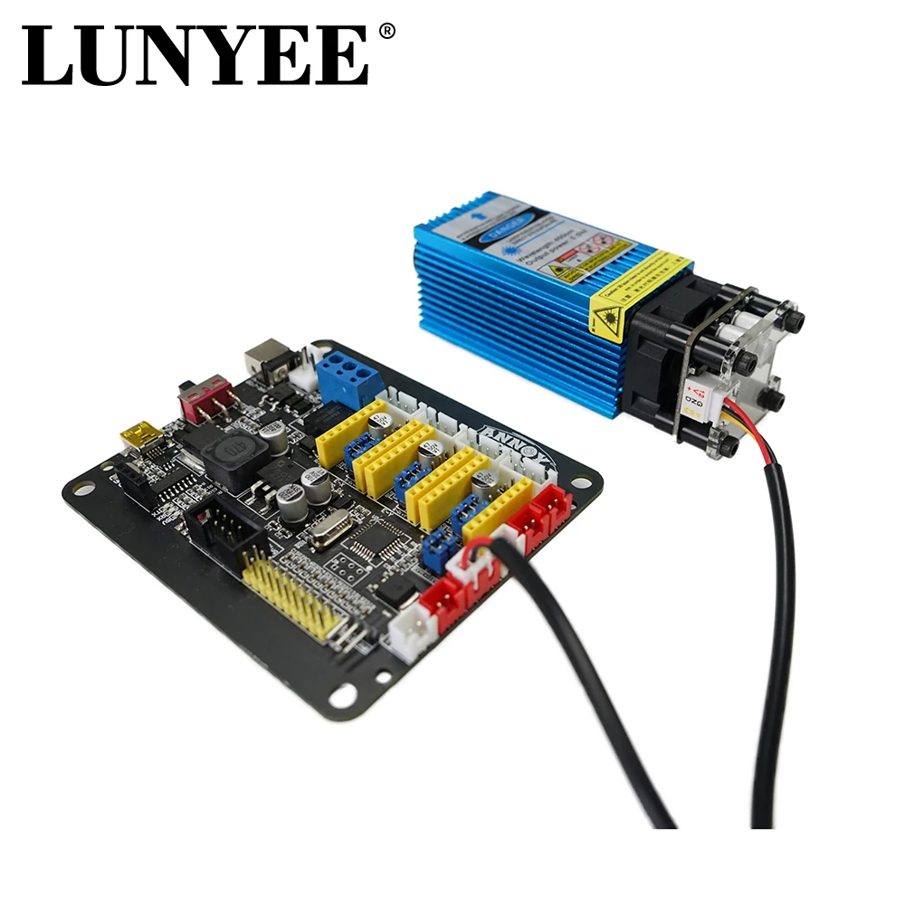 500mW 405NM 12V/24V Blue Violet Laser Module Adjustable Focal Laser Head With TTL PWM Control With Goggles For Laser Engraver