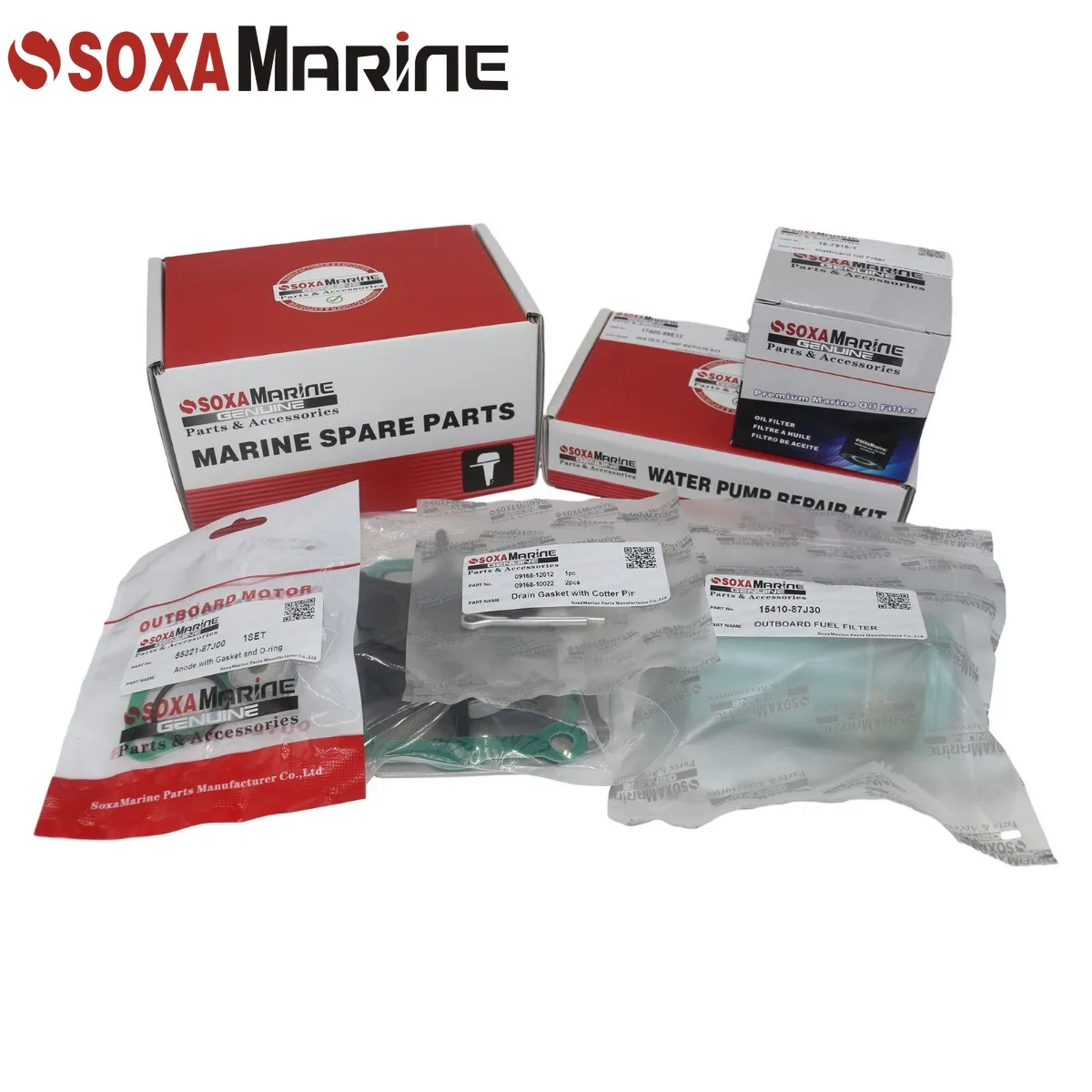 

Fit Suzuki 60 70 HP DF60 2009 100 Hours Maintenance Kit Outboard Water Pump Repair with Zinc Anode Drain Gasket Oil Filter
