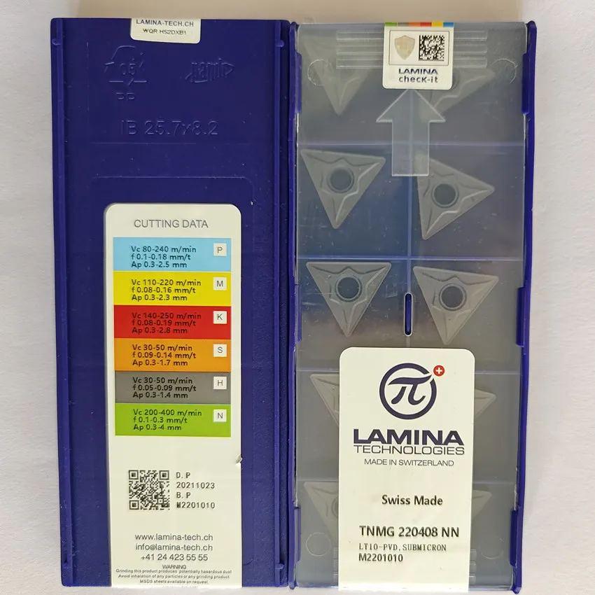 TNMG220404NN LT10/TNMG220408NN LT10 TNMG220404 TNMG220408 LAMINA CNC carbide inserts 10pcs/box