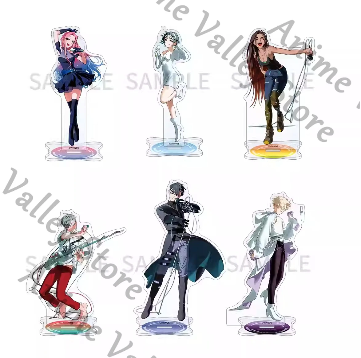 

Genuine Anime Alien Stage Ivan Till Luka Sua MiZi Hyuna Cosplay Cartoon Acrylic Figure Stand Standing Sign Ornament Gift