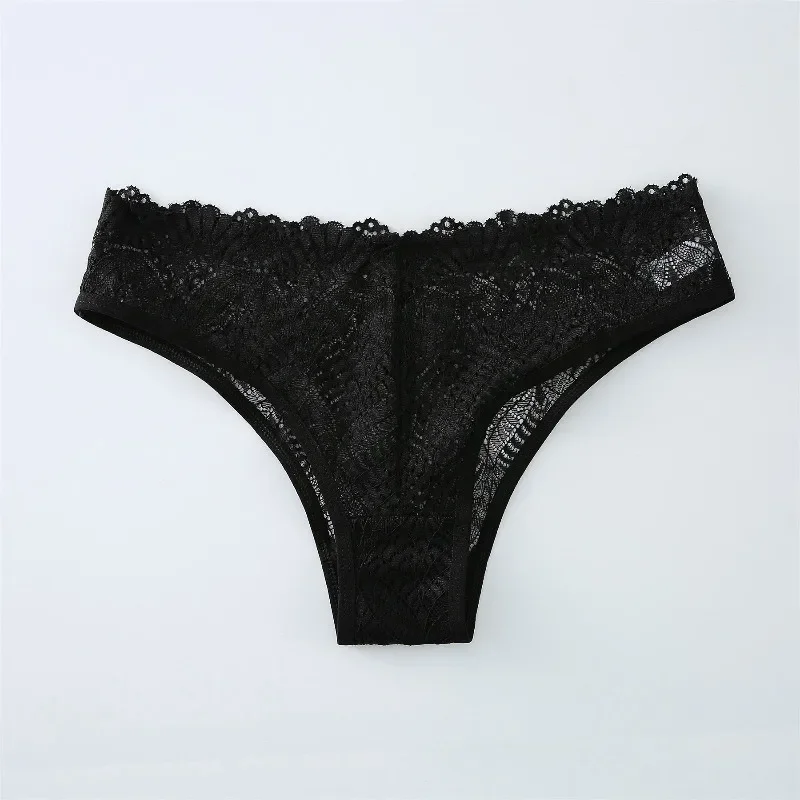 Women Briefs Full Lace Panties Hollow Out Low Waist Underwear Breathable Underpants Female Lingerie Seamless Intimates