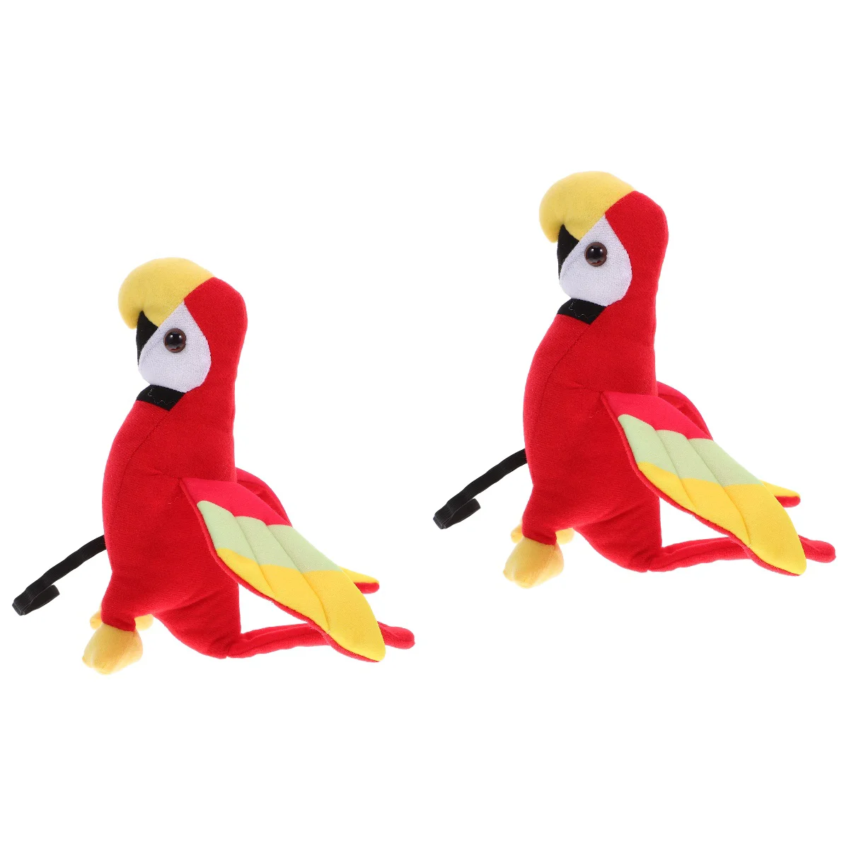 

2 PCS Pirate Parrot Lovely Modeling Stuffed Toy Kids Costume Accessory Decorations Tropical Luau Party Plush Artificial