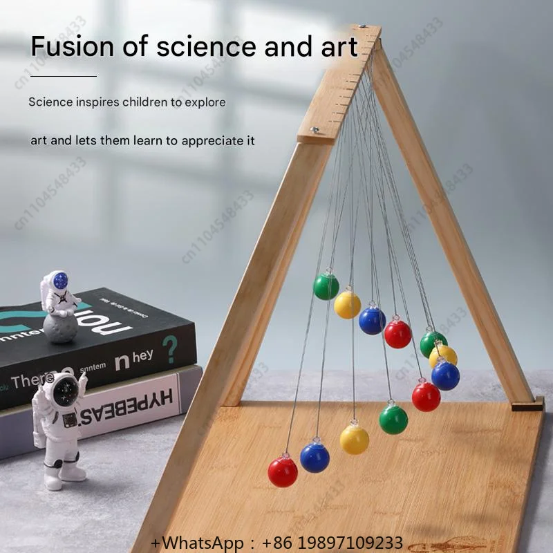 Serpentine Pendulum Simple Pendulum Wave Experiment Newton Pendulum Teaching Aids 12 Balls Physics Science Children's Toys Gift