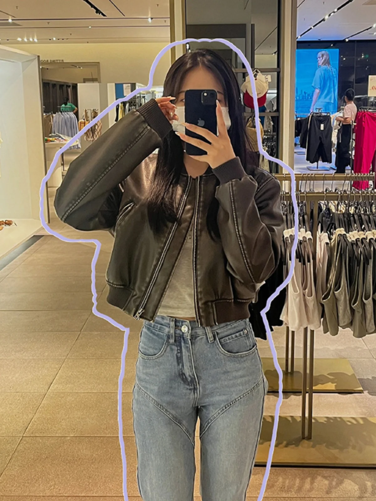 

Bla ort Ретро куртка-пилот из искусственной кожи в стиле ретро, женское пальто небольшого размера, весна-осень, уличное длинное свековое пальто на молнии