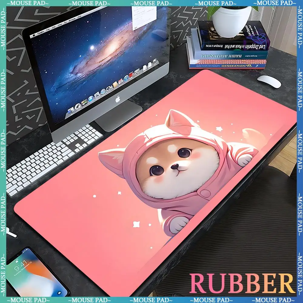 

Puppy Pink Cartoon Mouse Pads XXL Large Computer Pad Cool Game Cartoon Player Keyboard Accessory Pad Office Rubber Desk mats