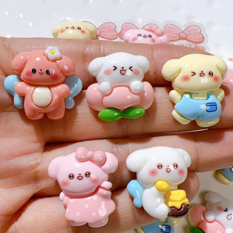 

10 Pcs New Cute Mini CCartoon Bear, Rabbit Series Resin Scrapbook Diy Jewelry Wedding Hairpin Decorate Accessories