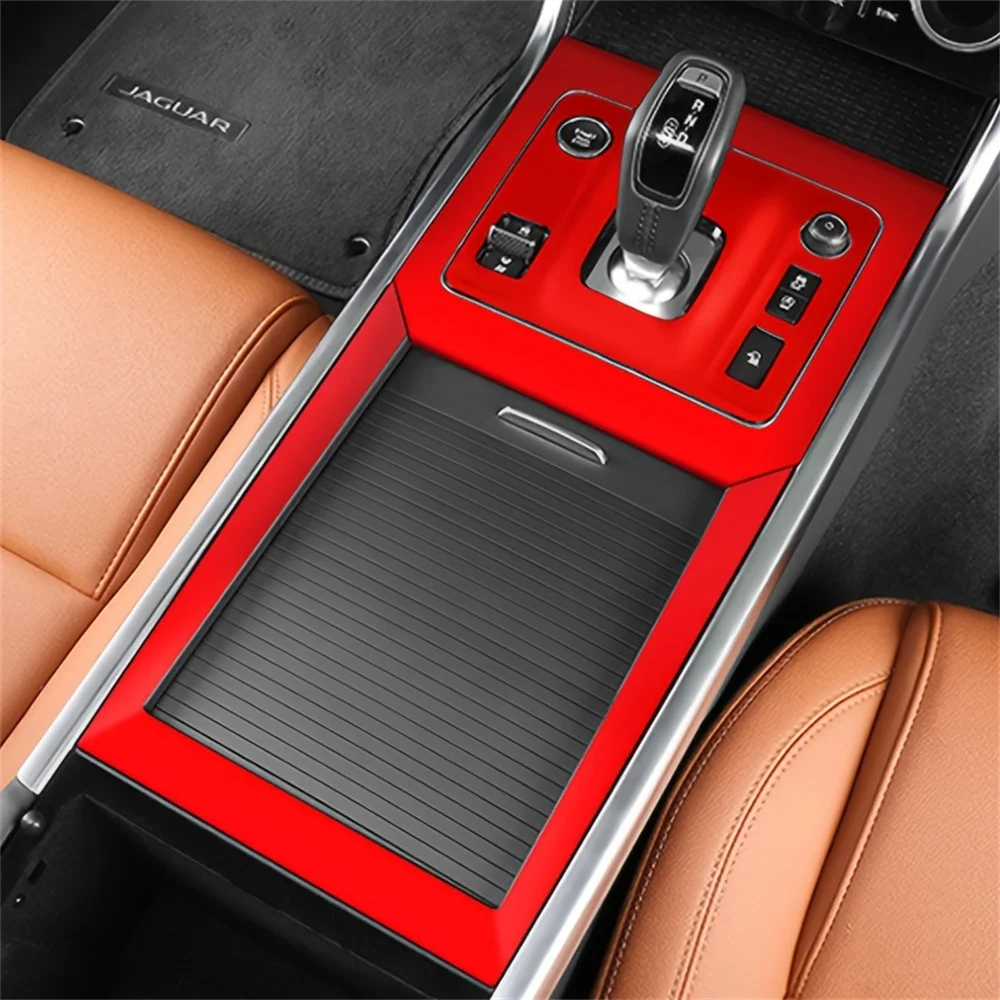 

For Jaguar XE 2020-2023 Interior Central Control Panel Door Handle 5D Carbon Fiber Stickers Decals Car styling Accessorie