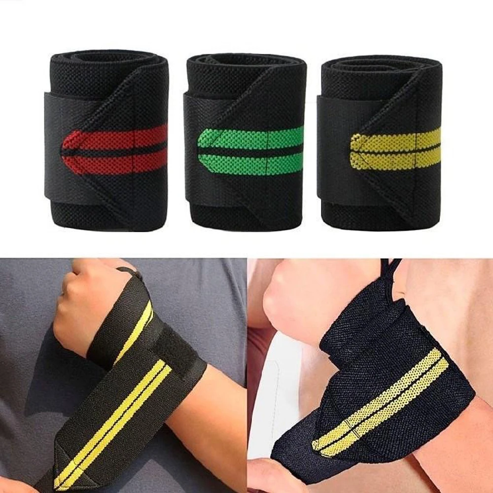 1 Pair Adjustable Wrist Straps Prevent Arthritis Men And Women Elastic Wristband Gym Fitness Weightlifting Support Strap