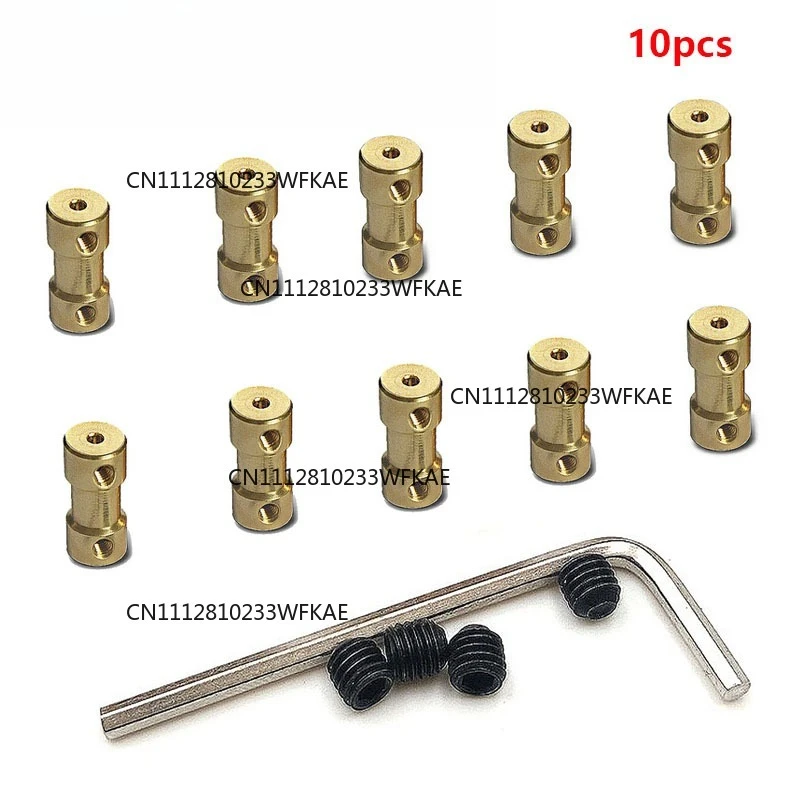 10PCS D9*L20 2mm/2.3mm/3mm/3.17mm/4mm/5mm/6mm Brass Flexible Motor Shaft Coupling Coupler Motor Transmission Connector