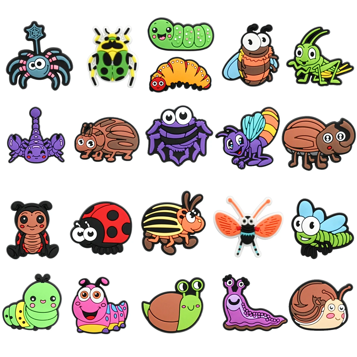 

Cute Animals Insect Shoe Charms for Crocs Accessories Clogs Bubble Slides Shoe DIY Shoe Decoration Buckle Charms