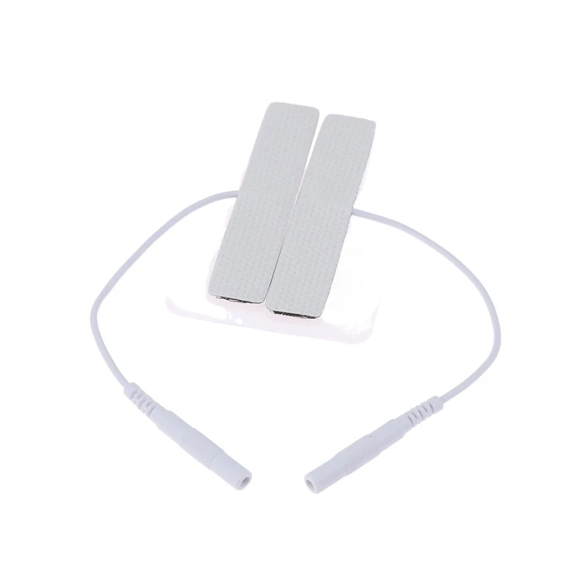2 Stück selbstklebende Ersatz-Elektrodenpads aus Vliesstoff für TENS EMS Digital-Therapiegeräte, Massagegeräte, 1,2 x 6,5 cm, Nervenstimulator – Detail 4