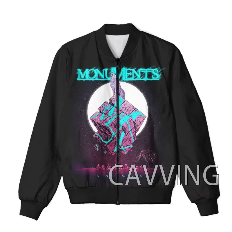 CAVVING 3D Printed  Monuments  Band  Zipper Bomber Jackets Men Overcoat Mens Coat Zip Up Jackets for Women/Men