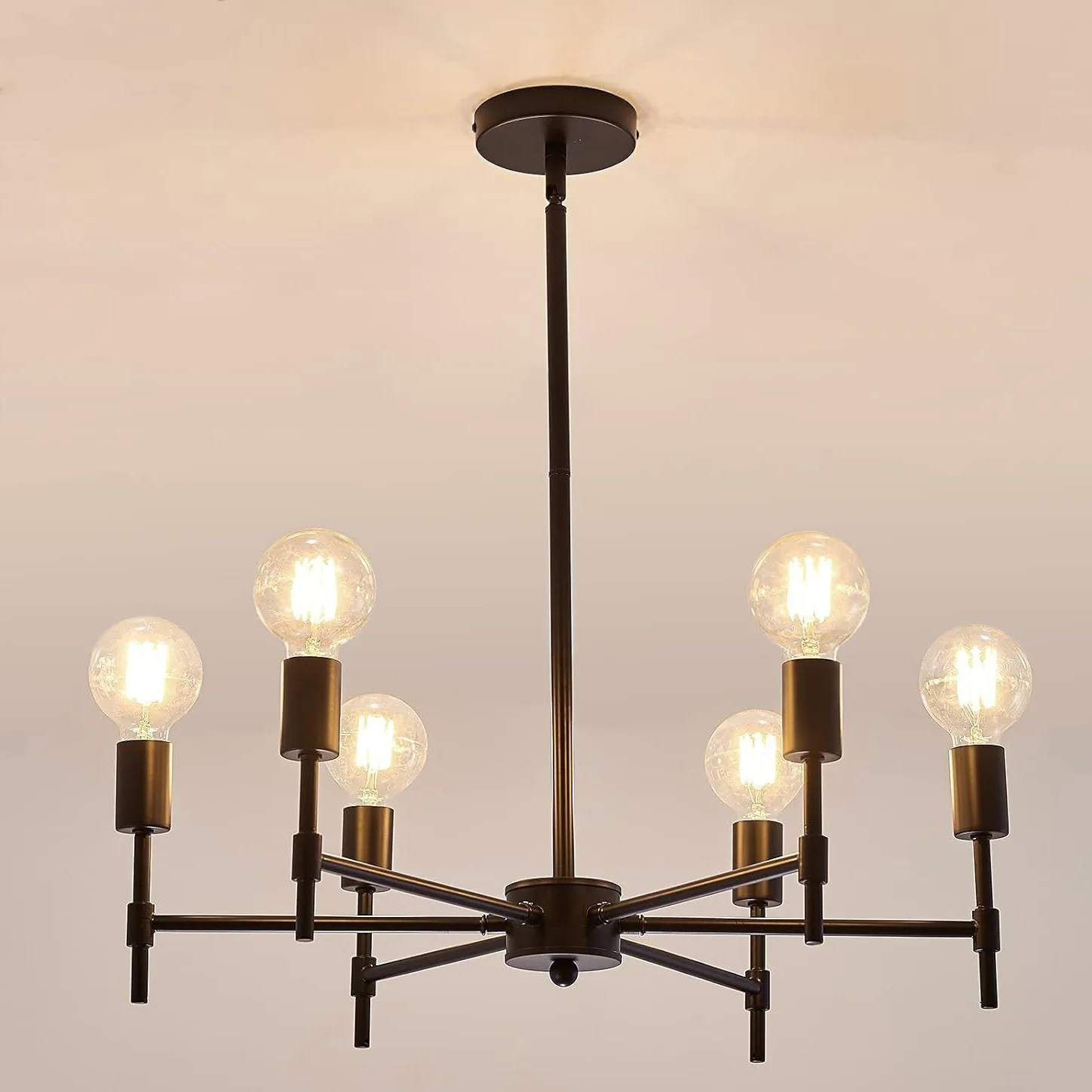 

Industrial Style Retro Chandelier Restaurant Living Room Multi-head Light Simple Creative Loft Personalized Wrought Iron Lamps