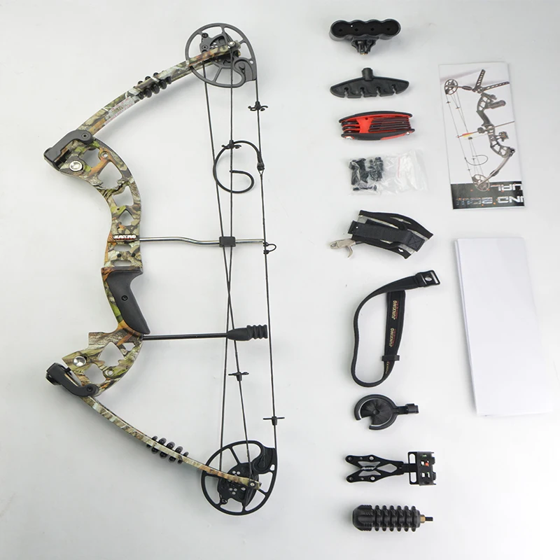 

Wrist Sling Rubber Stabilizer Sight Arrow Rest Camo M125 Archery Bow and Arrow Compound Bow Set