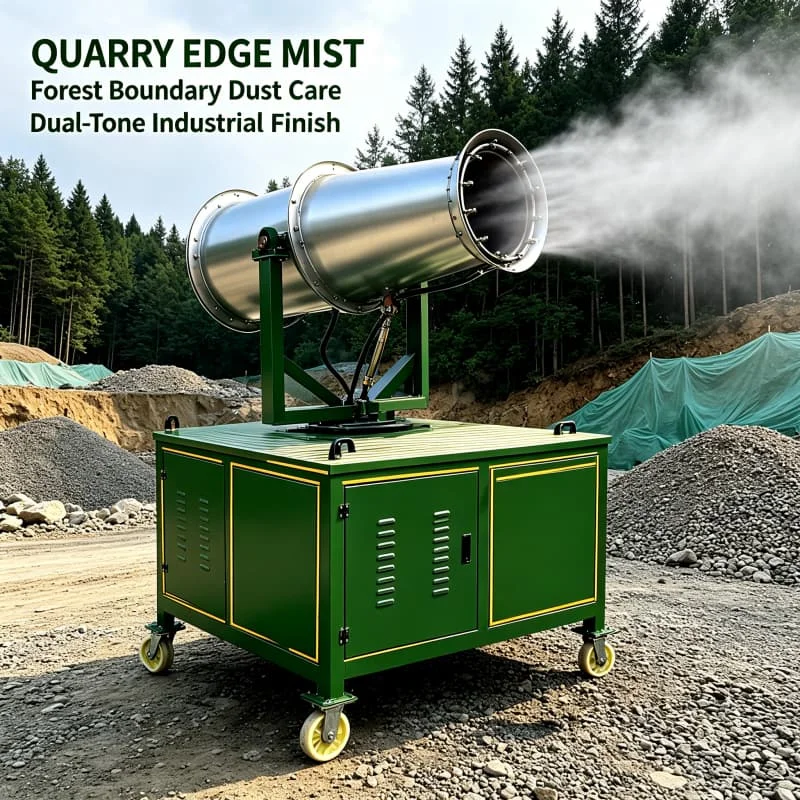 Wide Angle Fog Cannon Machine 80m Mist Spray 360 Rotation For Open Pit Mining Quarry Stockpile Site Customized