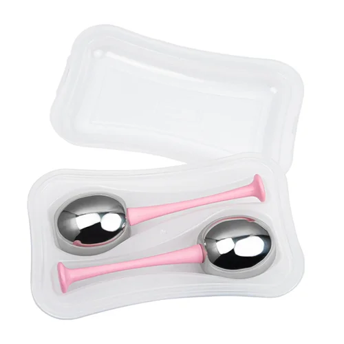 Imagen 1 del producto Globos de hielo faciales de acero inoxidable, globos de Spa faciales criogénicos refrescantes para masajeador de ojos y cara antienvejecimiento, herramienta de cuidado de la piel para el cuidado de la belleza
