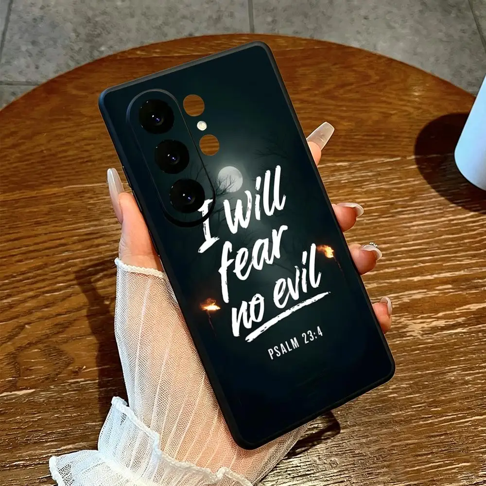 Psalm Quotes design Hot Phone Case For Samsung Galaxy S26 S25 S24 S23 S22 S21 Plus Ultra Fold A Soft Black