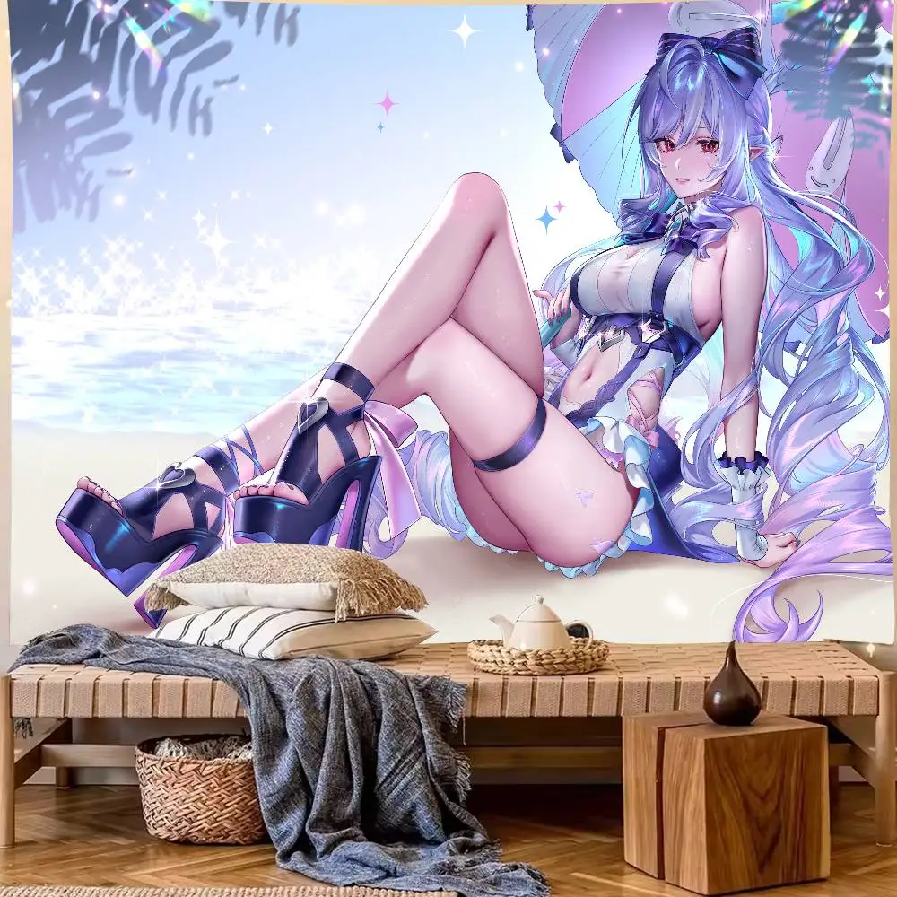 Pretty Hot Girl Vivian Popular ZZZ Game Tapestry Tapestry Wall Hanging Wall Rugs Dorm Decor Blanket Camping Decoration Tapestry
