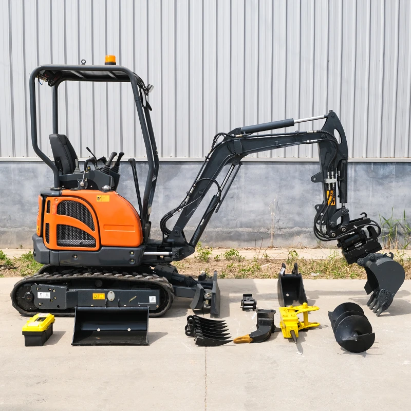 Shanding Mini Excavator Farm Kubota Engine 3.5Ton Hydraulic Tilt Rotator Excavator Price List