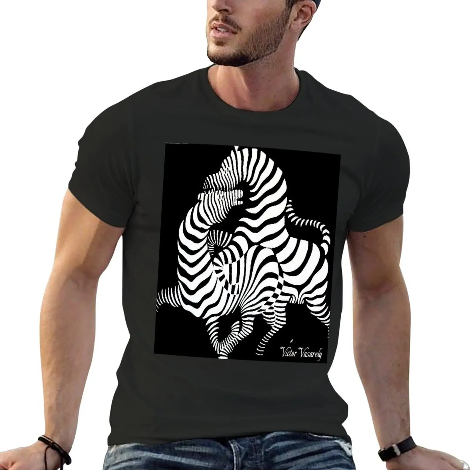 Victor Vasarely - Zebra (1937) T-Shirt kawaii clothes graphic t shirts graphic tee shirt cotton graphic tees mens t shirts