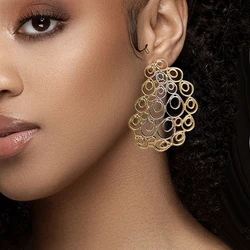 Earrings For Women Unique 18K Gold Plated Hoop Earrings Dubai Jewelry Wedding Party Gift Accessories 2023 Trending