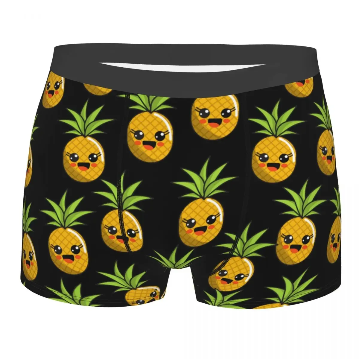 Men Cute Pineapples Underwear Printed Boxer Shorts Panties Homme Soft Underpants