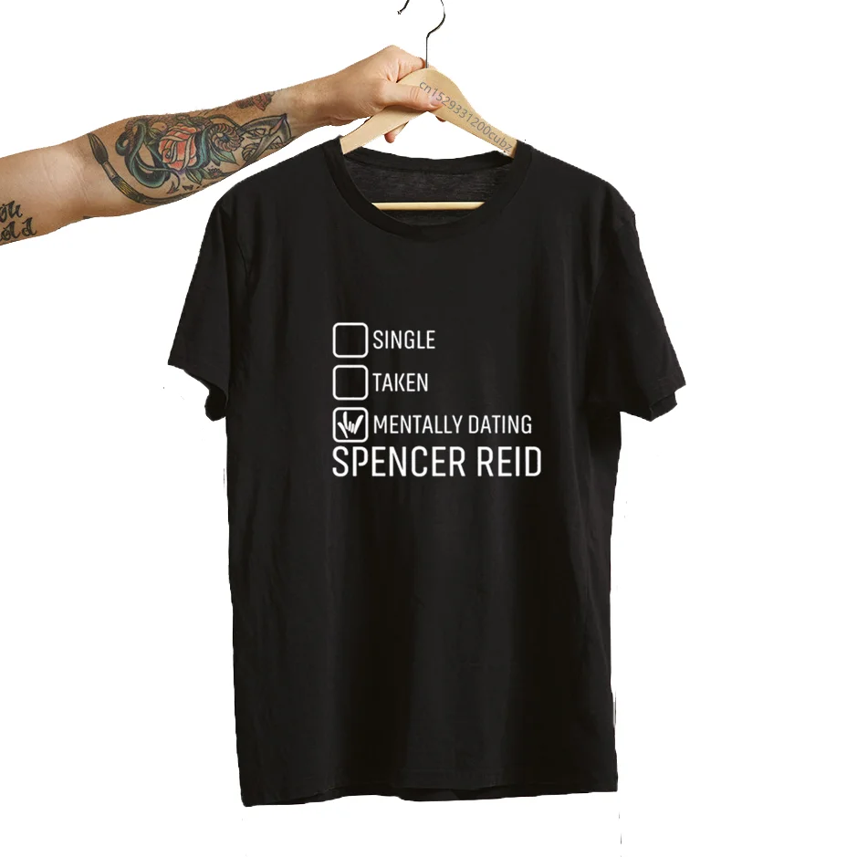 Spencer Reid T Shirt Criminal Minds TV Series Women T-shirt Mentally Dating Matthew Gray Gubler Tee Shirt Streetwear