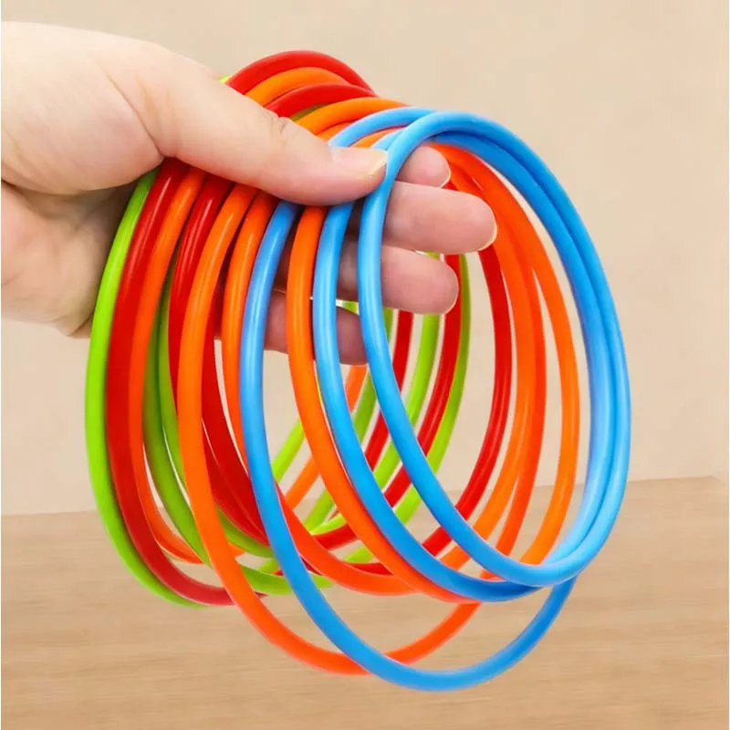 厚みのあるフープリング 水で増量可能 10層リングトス キッズ投げ輪投げゲーム フェルール積み重ねおもちゃ インタラクティブギフト