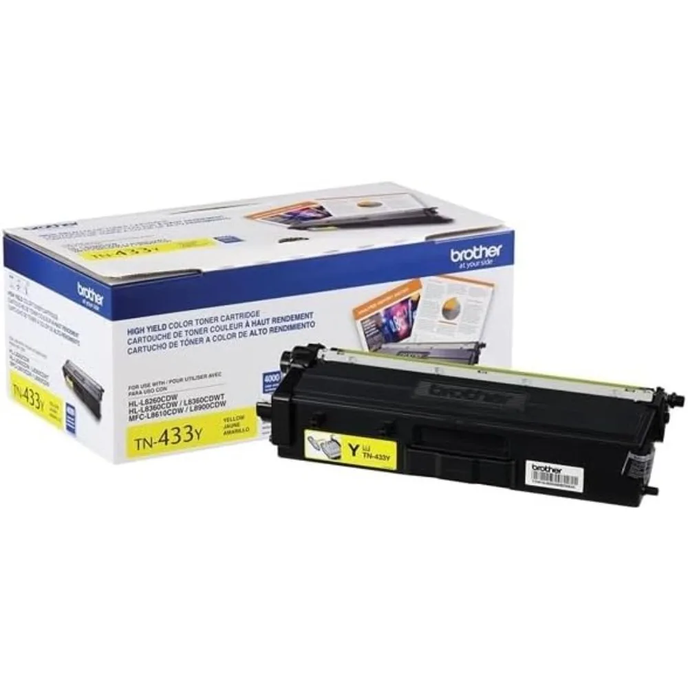 TN433BK, TN433C, TN433M, TN433Y High Yield Black, Cyan, Magenta and Yellow Toner Cartridge Set