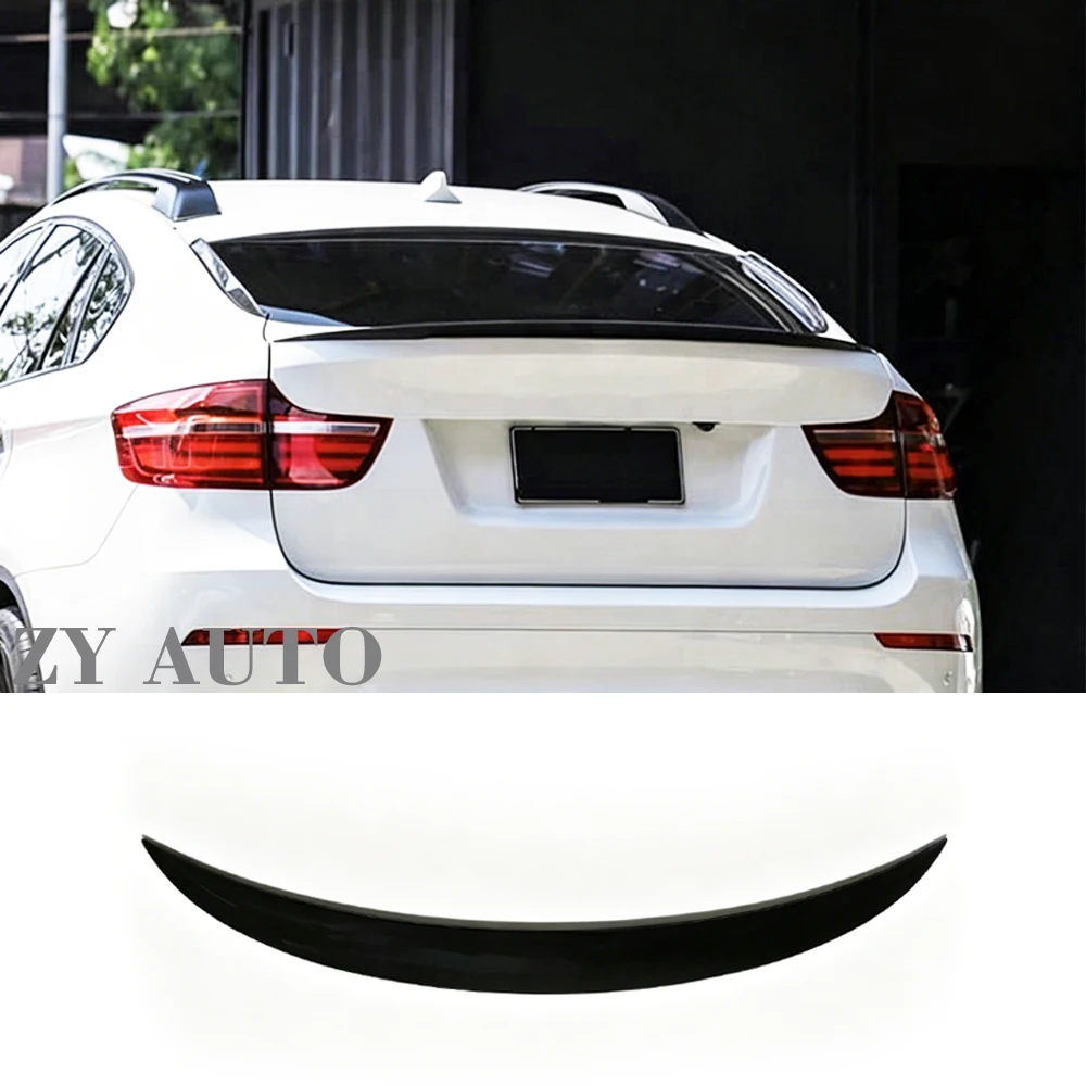 For BMW X6 E71 2008-2014 Carbon Fiber Rear Spoiler Tail Wing No Drilling Required Auto Exterior Modification Parts
