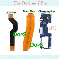 For Realme 7 Pro Flex Ribbon USB Charging Port Dock Charge Board Mainboard Main LCD Connector Flex Cable For Oppo Realme 7 7Pro