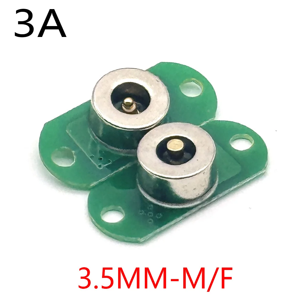 1Set 3A DC Magnetic Pogo Pin Connector Pogopin Male Female Spacing Spring Loaded DC Power Socket With Installation Holes