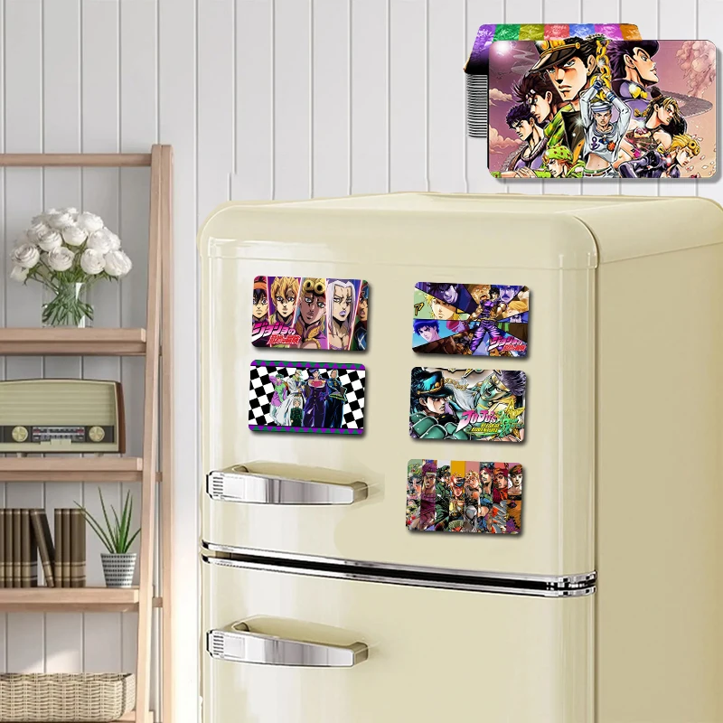 Japanese Anime JoJo Bizarre Adventure Refrigerator Magnet,Suitable for Home Kitchen,Refrigerator Wall Door Office DIY Decoration