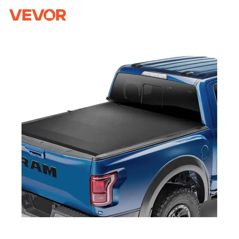 

VEVOR Quad-Fold Truck Bed Tonneau Cover Compatible with 2002-2024 Dodge Ram 1500 (Inclu. Classic&New) Fit 6.4'x5.5' Inside Bed