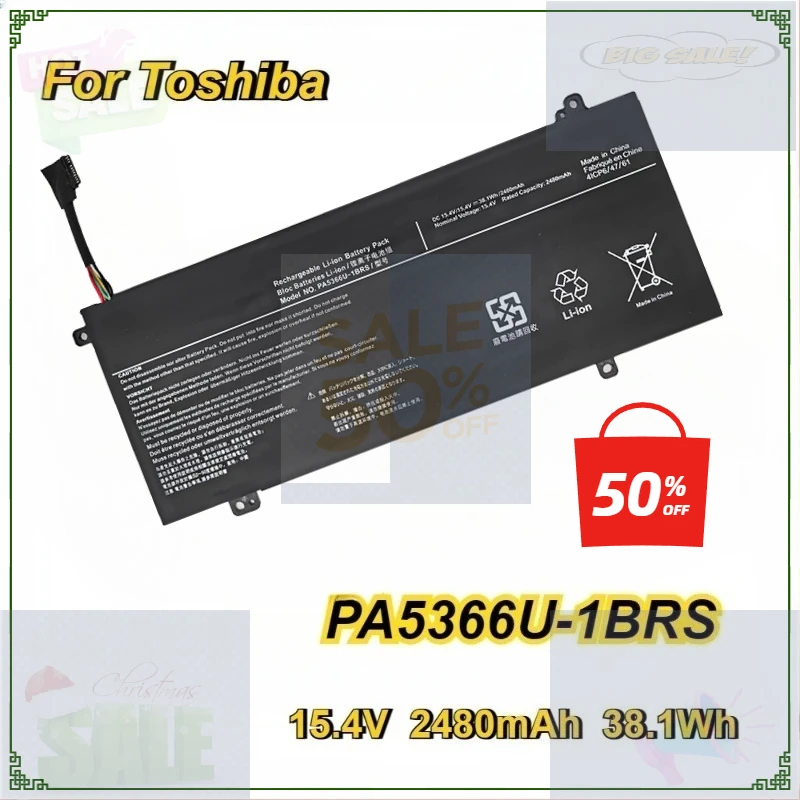 

Аккумулятор для ноутбука PA5366U-1BRS для Toshiba Dynabook Satellite Pro L50 L50-G Series 4ICP6/47/61 PA5366u PA5366 15.4V 38.1Wh