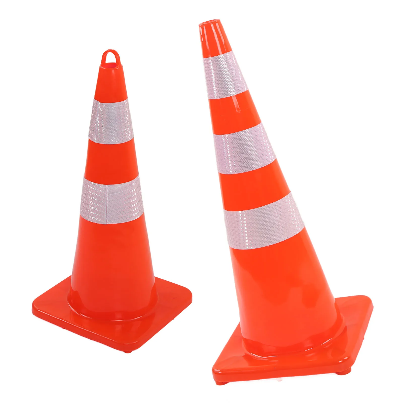 Reflective Traffic Cones Traffic Cones Weather Resistant Reflective  Base Road Cones for Parking Lot Camping Red