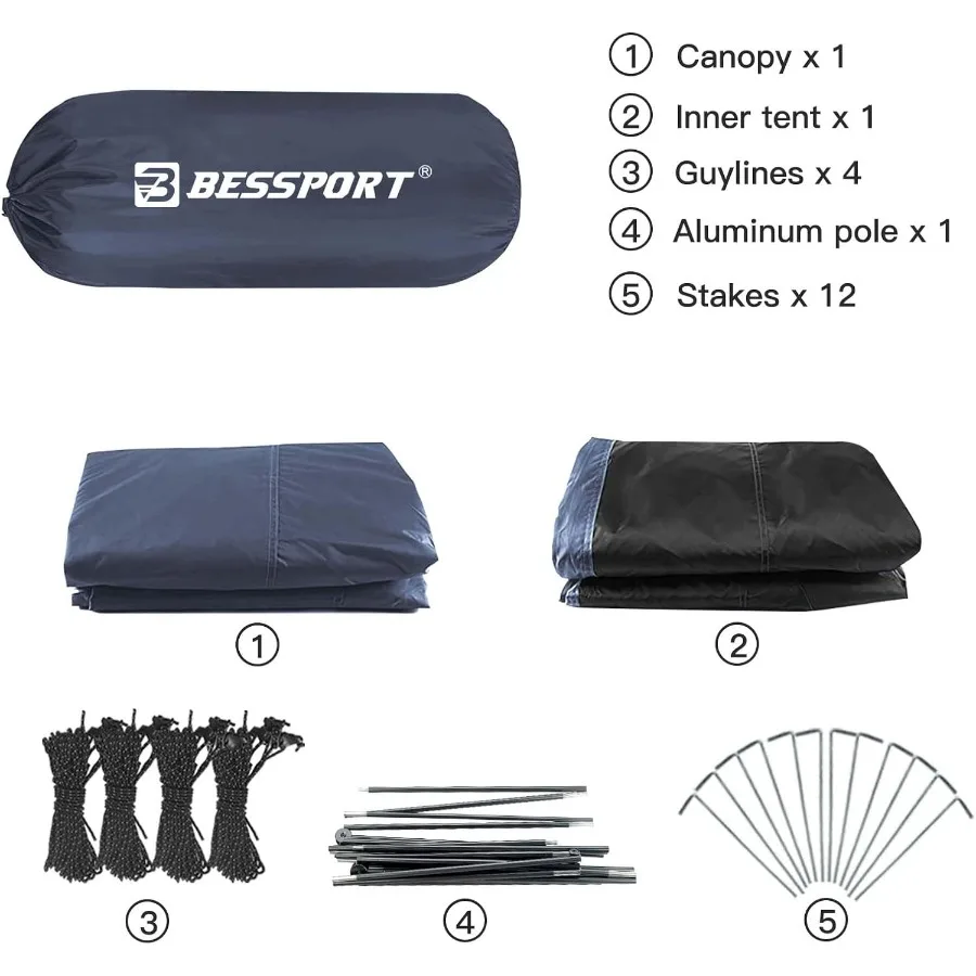 Tente de Camping pour 23 personnes, légère, imperméable, coupe-vent, deux portes, installation facile, Double couche, pour l'extérieur