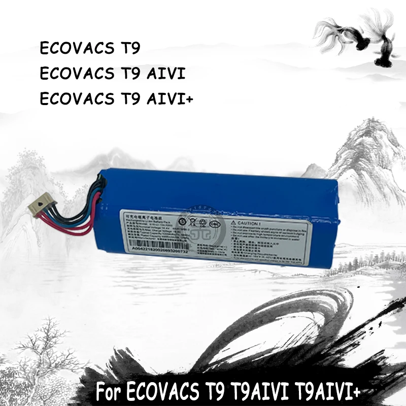 New Original ECOVACS Battery S10-LI-144-5200 5200mAh Robotic Vacuum Cleaner Replacement for ECOVACS T9 T9AIVI T9AIVI+