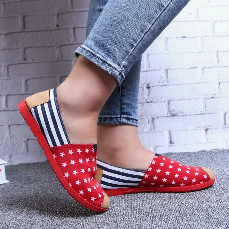 New Rocking Shoes Women Fashion Canvas Slip on Wedge Casual Shoes Female Breathable Platform Sneakers Zapatillas Mujer