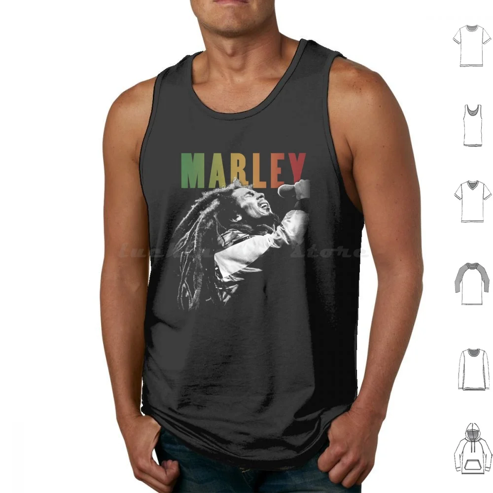 Ibration Tank Tops Vest Sleeveless Reggae Rasta Marley Jamaica Bob Music One Love Rastafari Dub